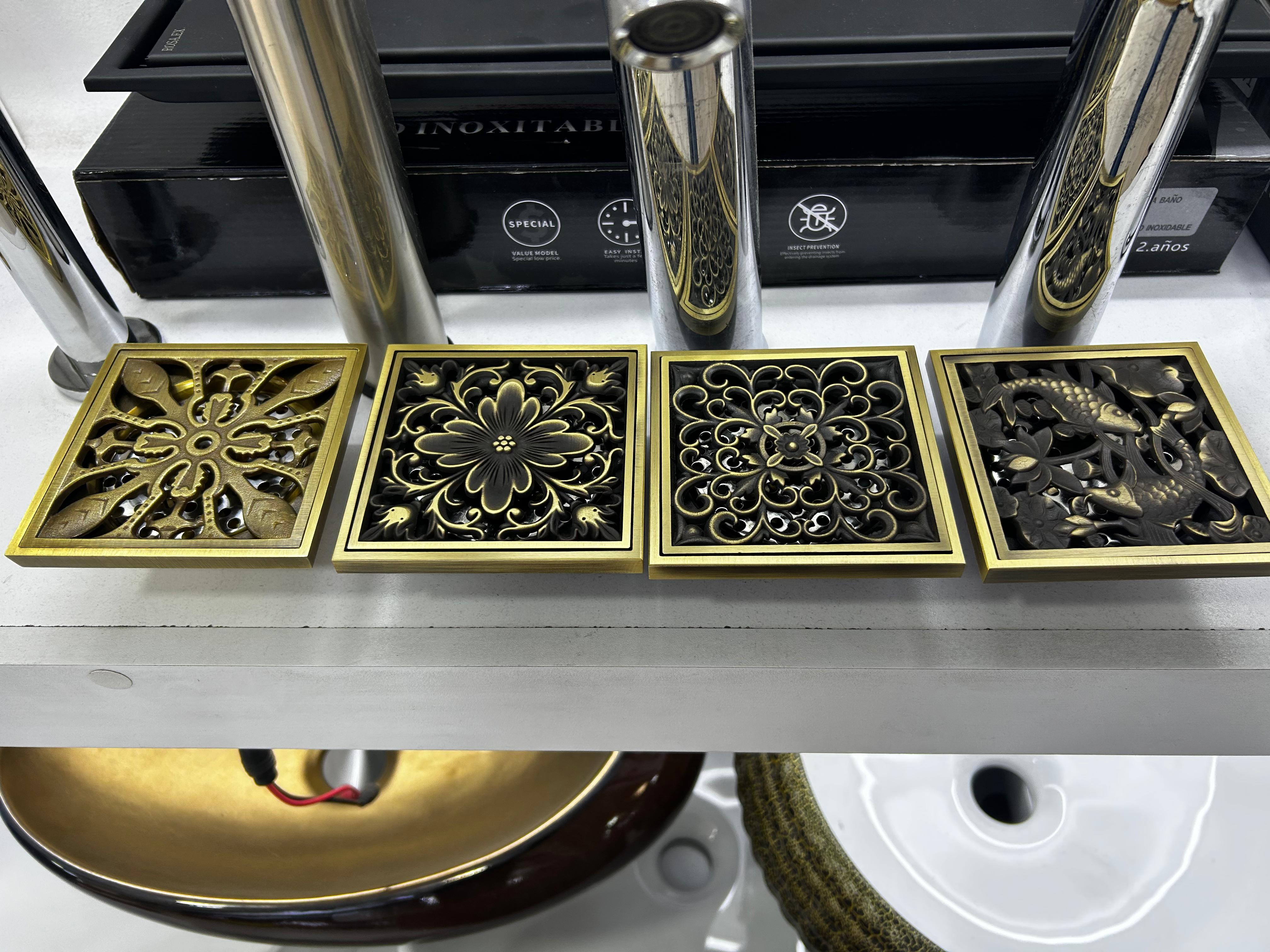 REJILLA BRONCE DECORADA